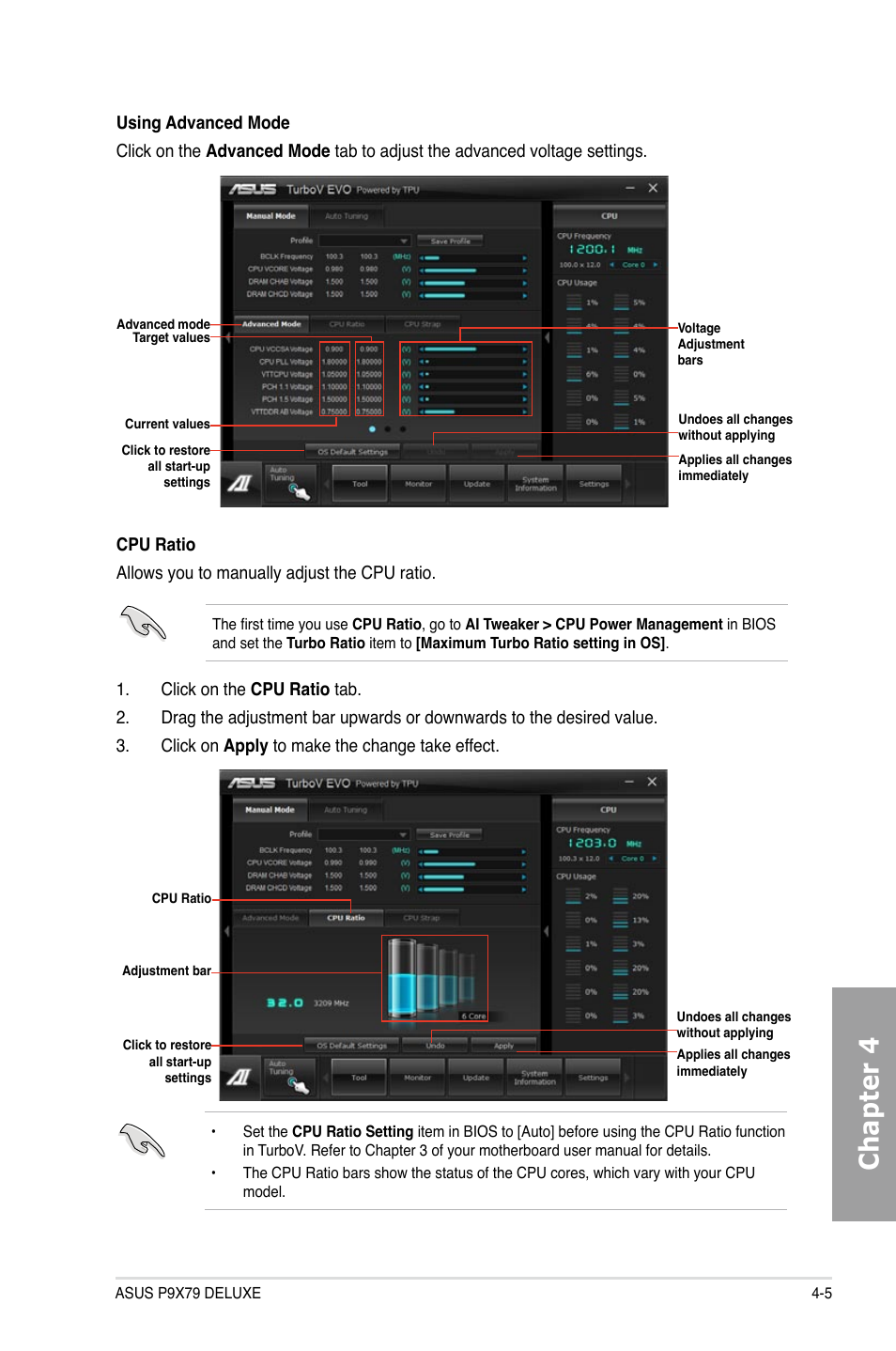 Chapter 4 | Asus P9X79 DELUXE User Manual | Page 133 / 172