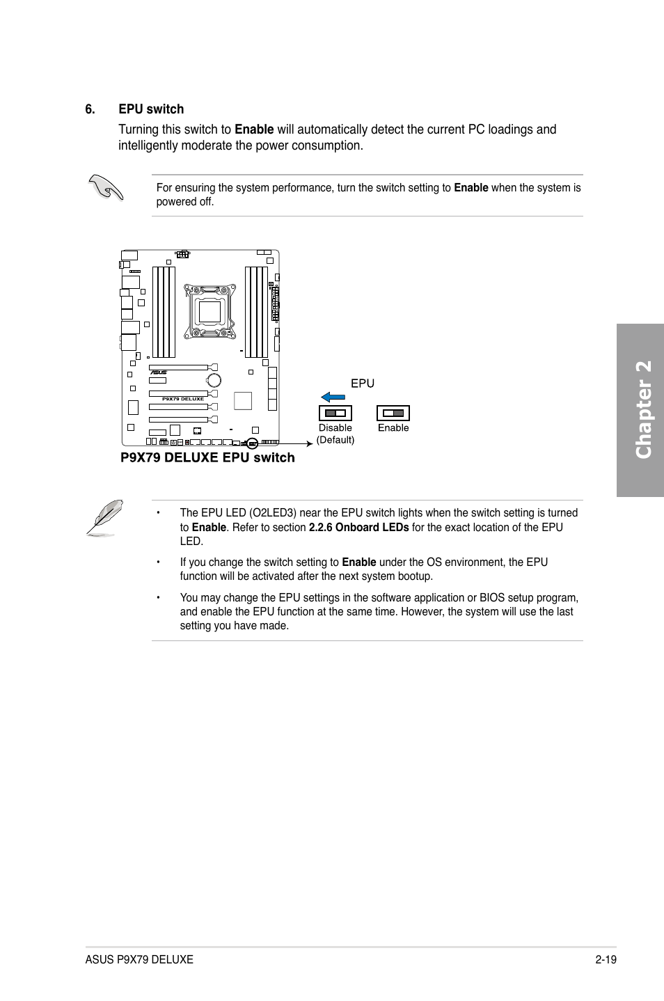 Chapter 2 | Asus P9X79 DELUXE User Manual | Page 39 / 172