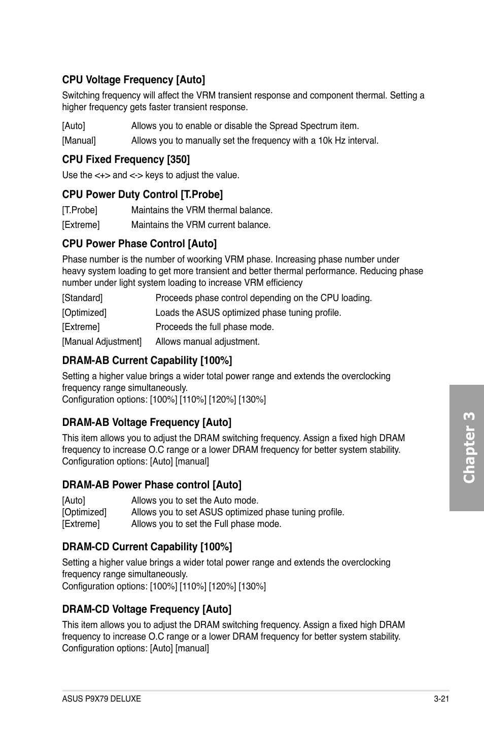 Chapter 3 | Asus P9X79 DELUXE User Manual | Page 95 / 172