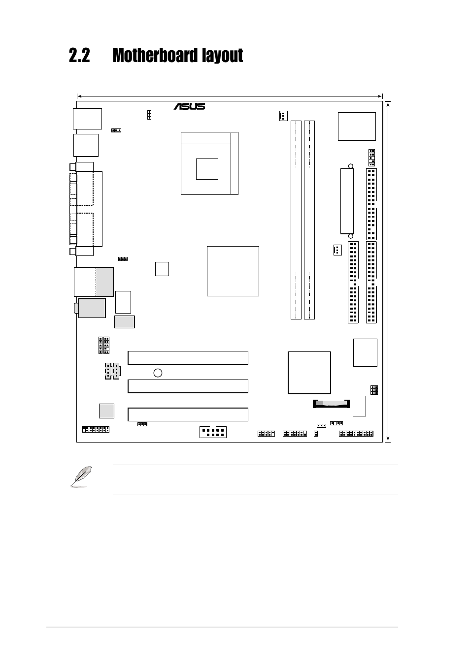 2 motherboard layout, 2 chapter 2: hardware information, Super i/o | Pci1, Pci2 pci3, Intel i/o controller hub (ich4) p4bgl-vm | Asus P4BGL-VM User Manual | Page 26 / 130