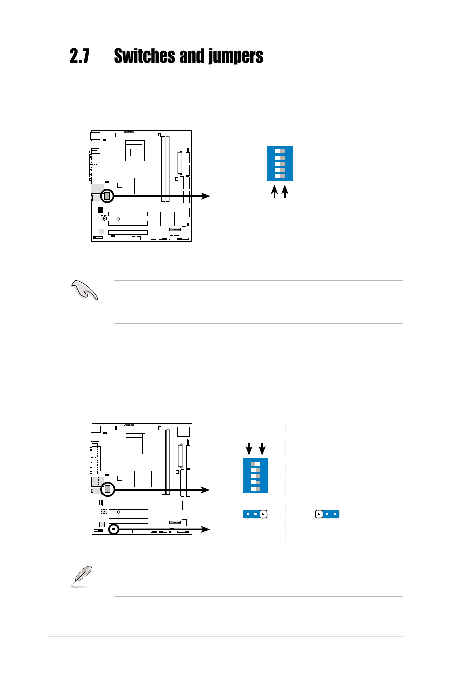 7 switches and jumpers, 16 chapter 2: hardware information | Asus P4BGL-VM User Manual | Page 40 / 130