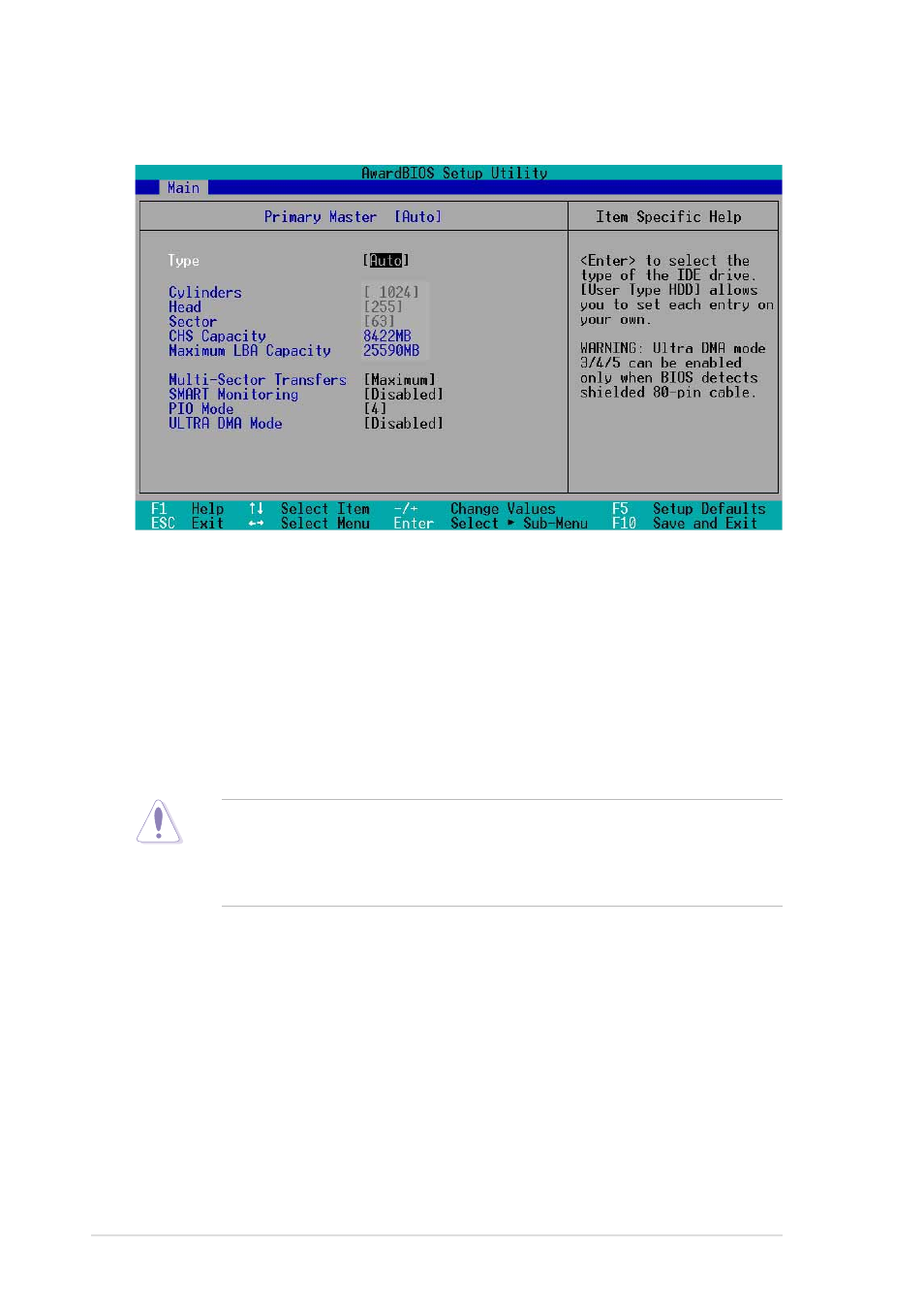 1 primary and secondary master/slave | Asus P4BGL-VM User Manual | Page 72 / 130