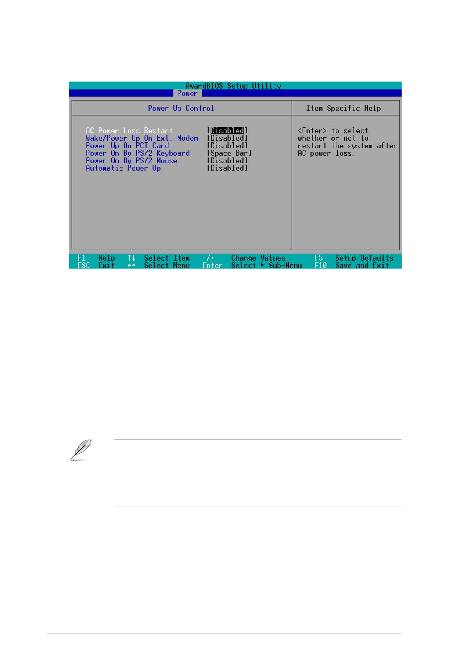 1 power up control | Asus P4BGL-VM User Manual | Page 88 / 130