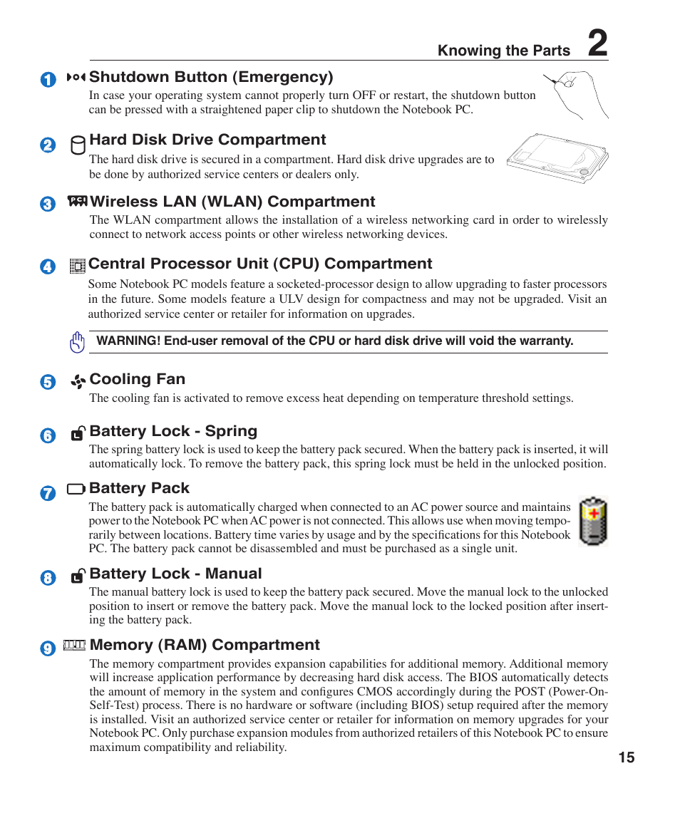 Asus W6F User Manual | Page 15 / 75