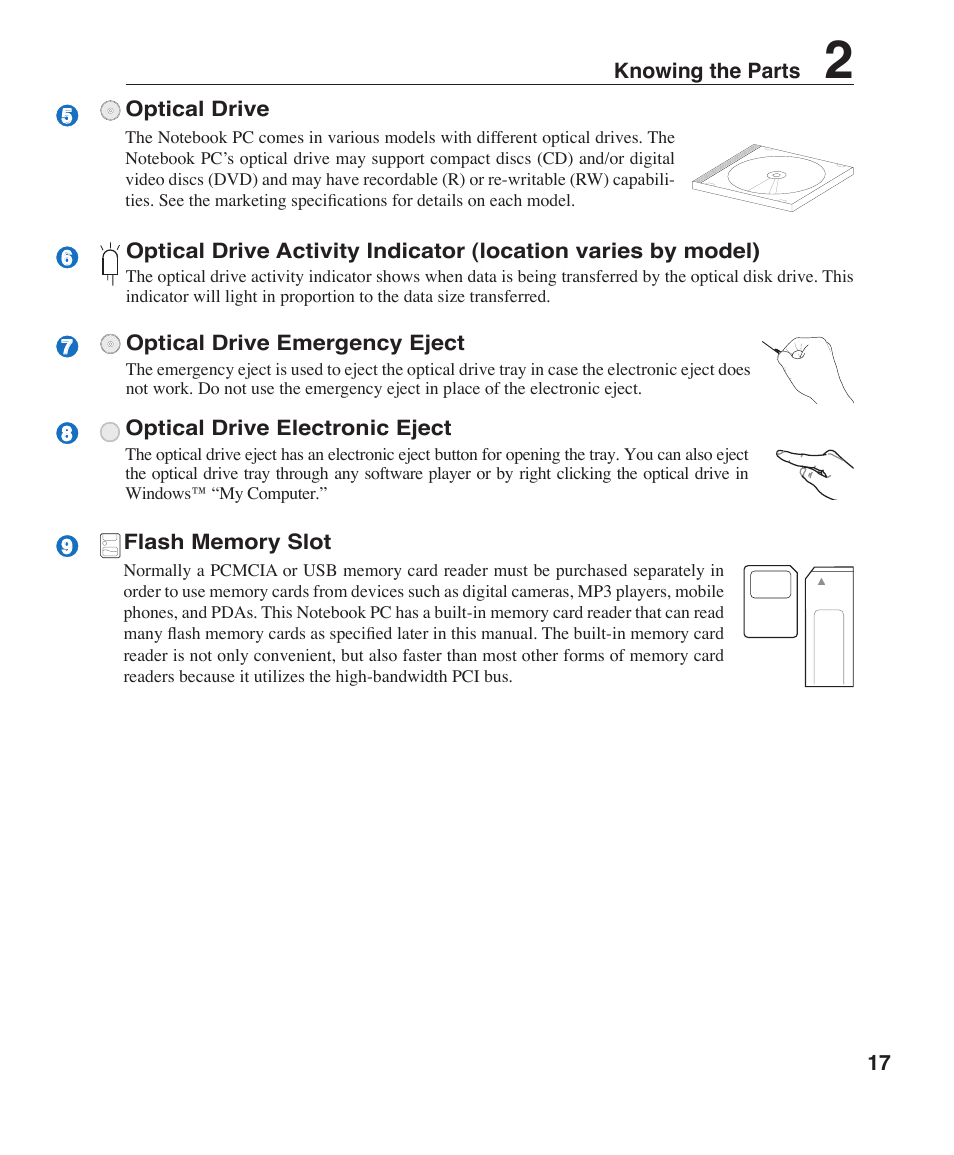 Asus W6F User Manual | Page 17 / 75