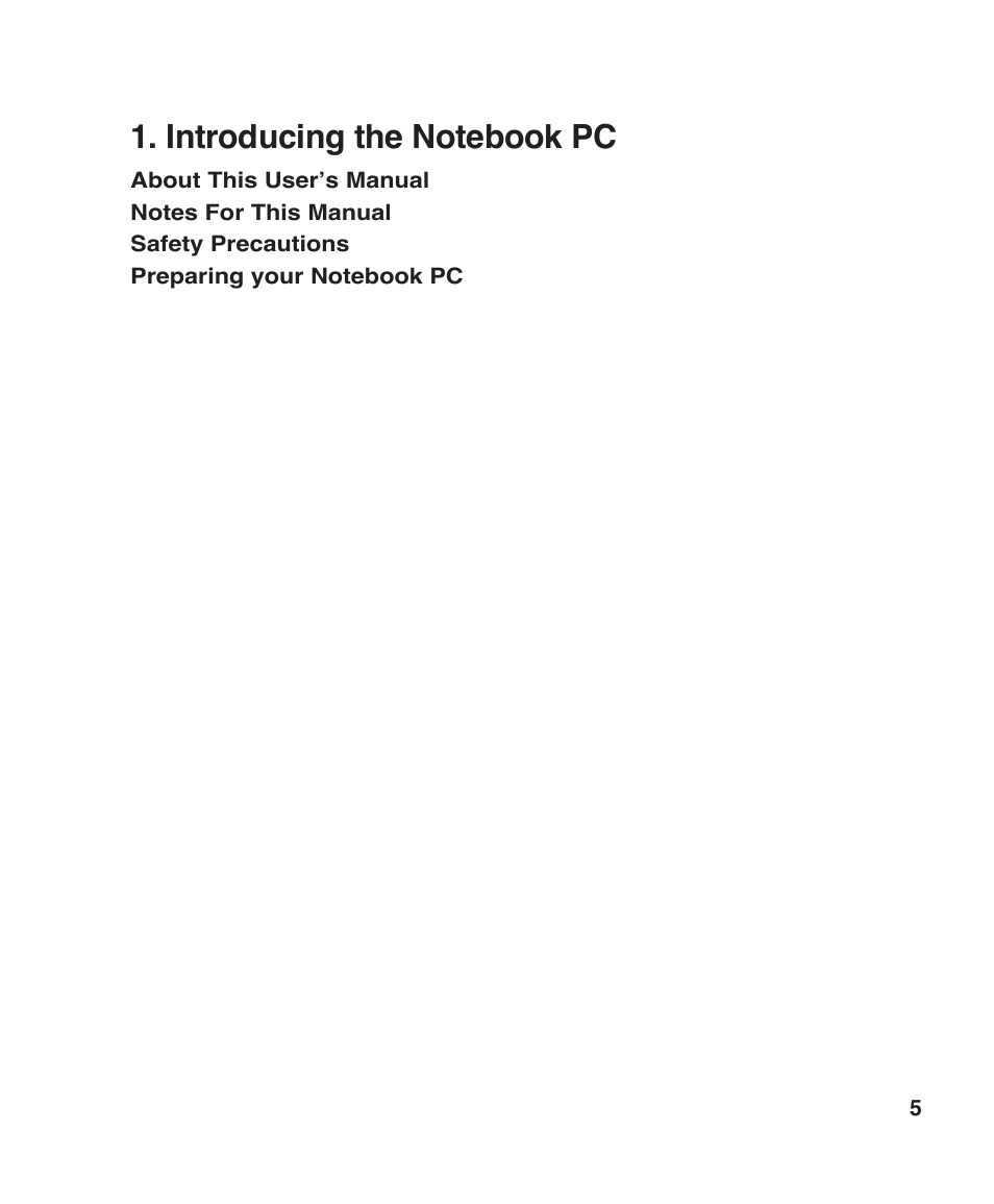 Asus W6F User Manual | Page 5 / 75