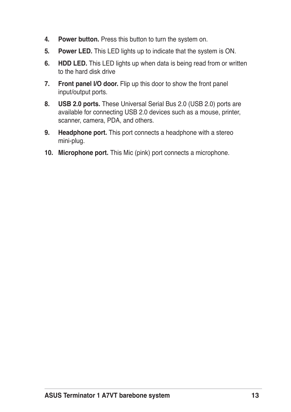 Asus Terminator A7VT User Manual | Page 13 / 98