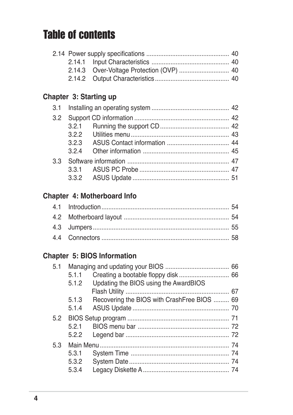 Asus Terminator A7VT User Manual | Page 4 / 98