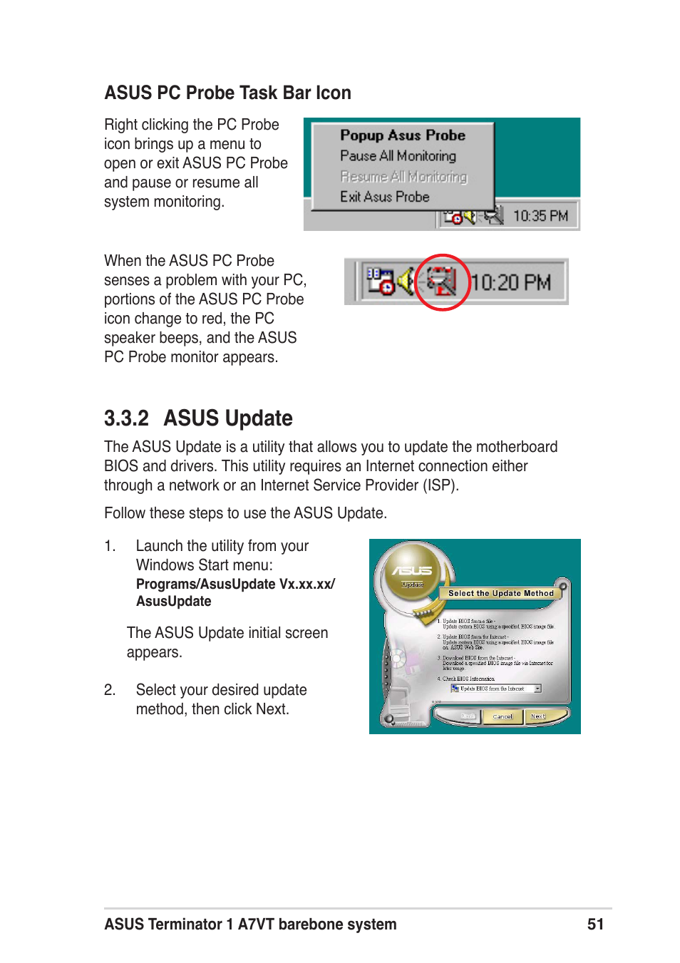 2 asus update | Asus Terminator A7VT User Manual | Page 51 / 98