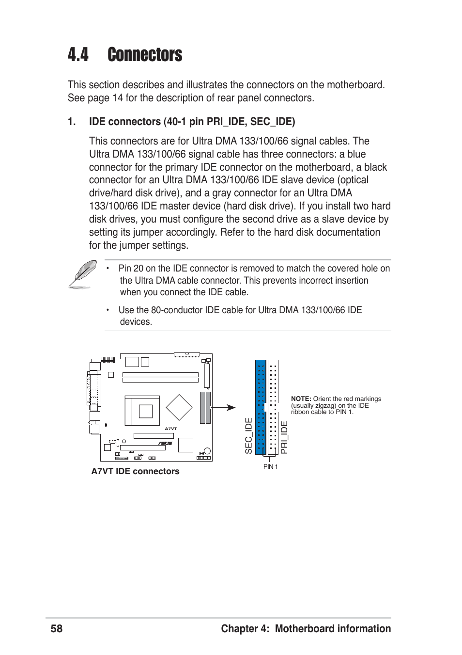 4 connectors | Asus Terminator A7VT User Manual | Page 58 / 98