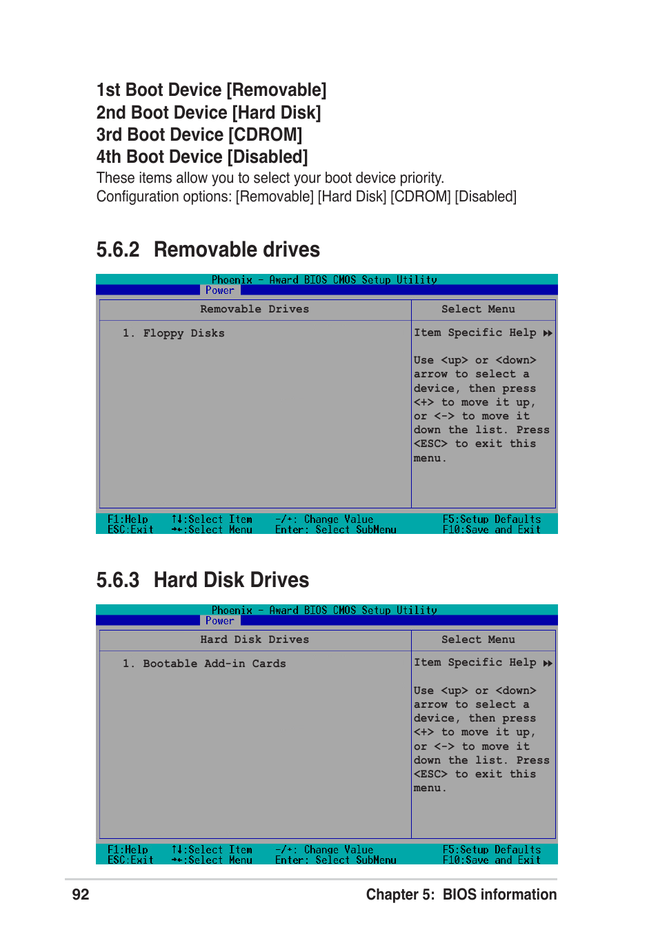 2 removable drives, 3 hard disk drives | Asus Terminator A7VT User Manual | Page 92 / 98