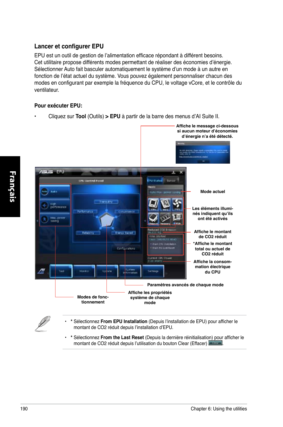 Fr anç ais fr anç ais fr anç ais fr anç ais | Asus CG8265 User Manual | Page 190 / 350