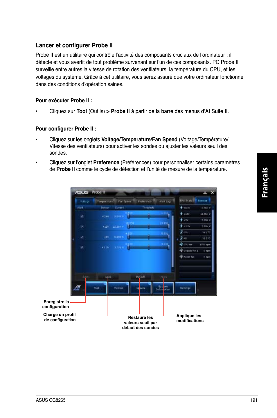 Fr anç ais fr anç ais | Asus CG8265 User Manual | Page 191 / 350