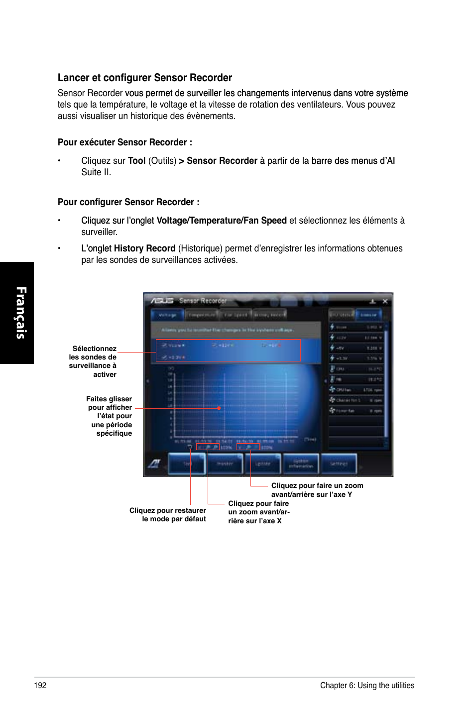 Fr anç ais fr anç ais fr anç ais fr anç ais | Asus CG8265 User Manual | Page 192 / 350