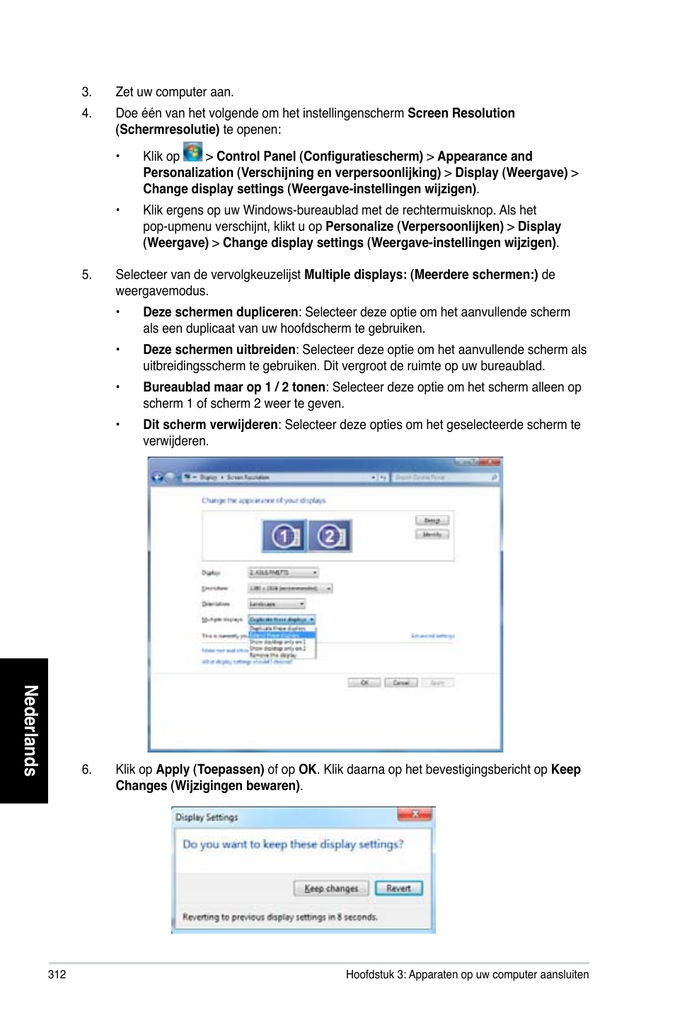 Nederlands | Asus CG8265 User Manual | Page 312 / 350