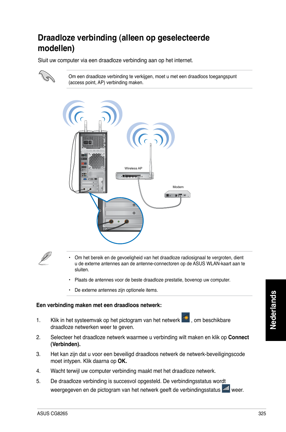 Nederlands | Asus CG8265 User Manual | Page 325 / 350