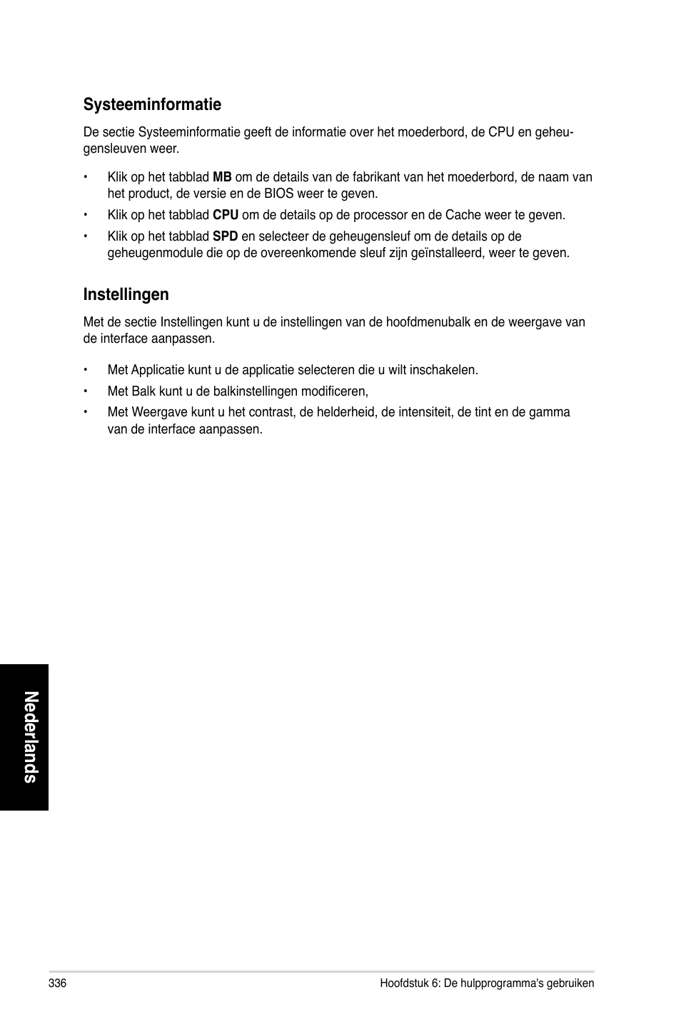 Nederlands | Asus CG8265 User Manual | Page 336 / 350