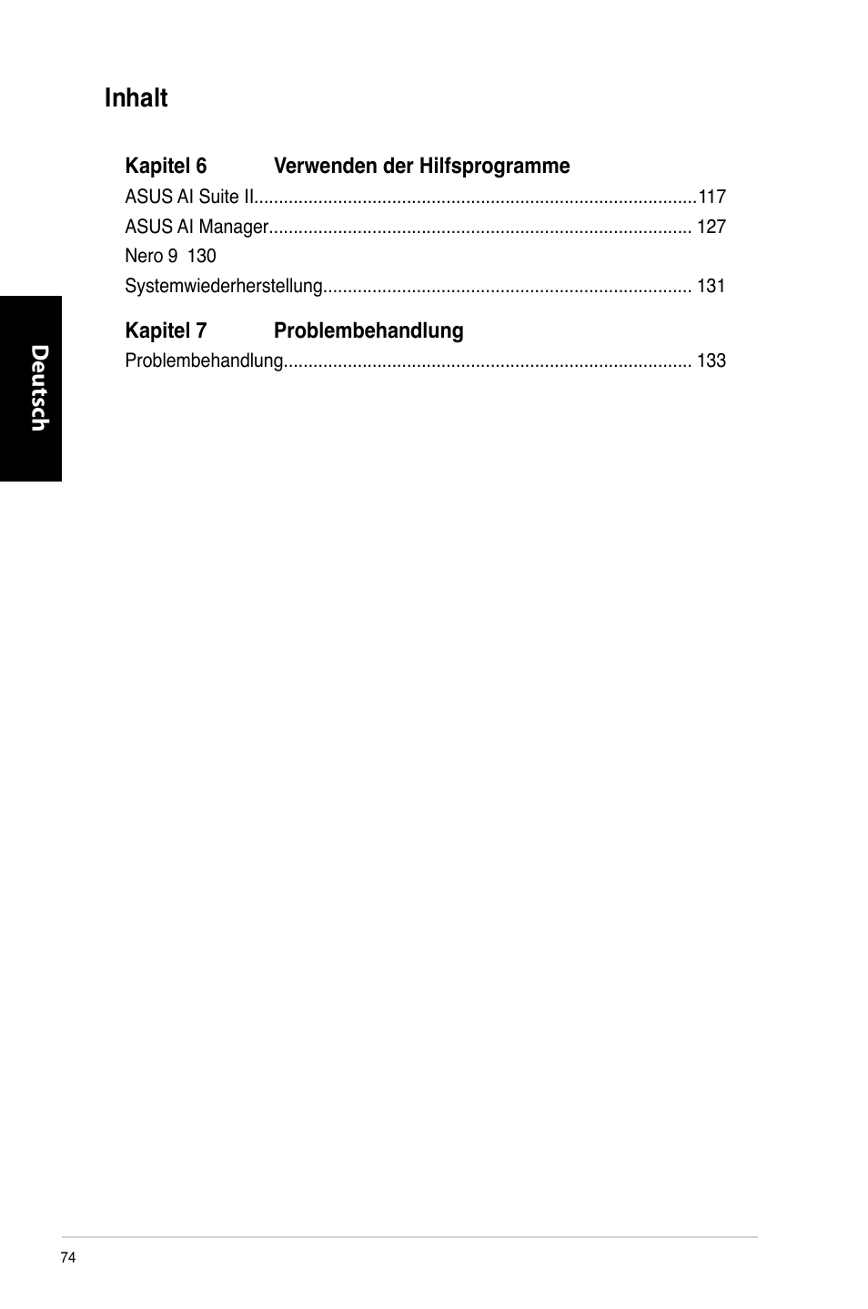 Inhalt | Asus CG8265 User Manual | Page 74 / 350