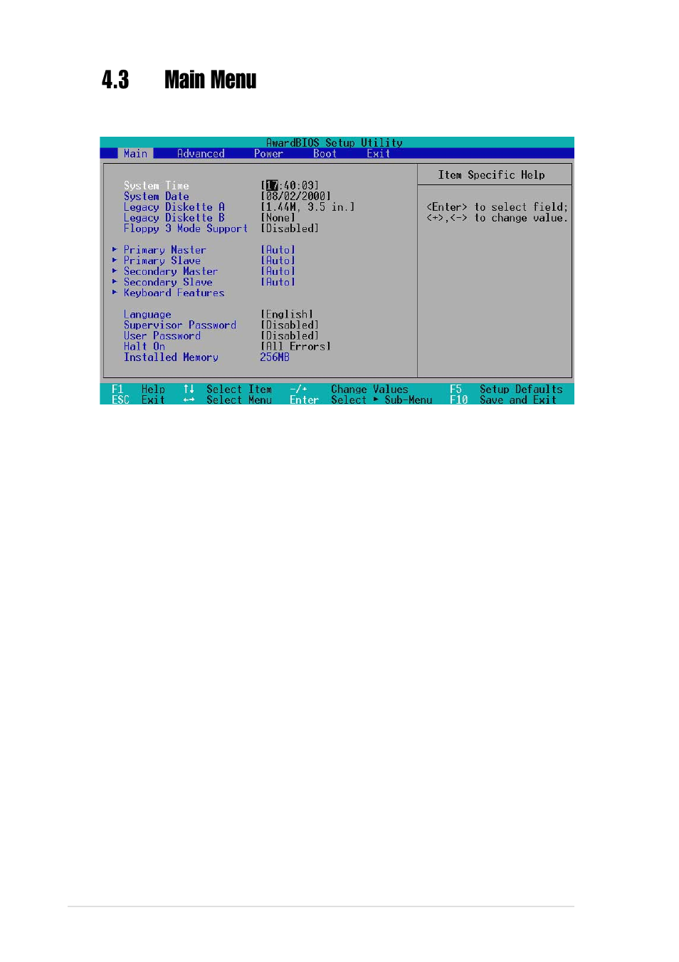 3 main menu | Asus A7V333 User Manual | Page 72 / 140