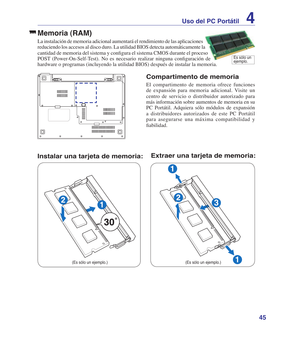 Memory (ram) | Asus U6V User Manual | Page 45 / 88