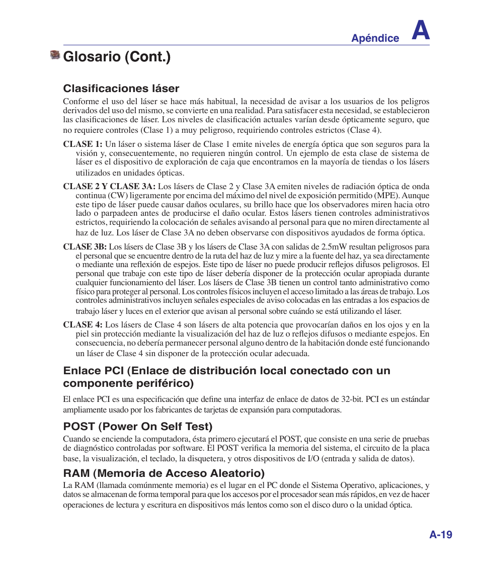 Glosario (cont.��) (cont.��) | Asus U6V User Manual | Page 75 / 88