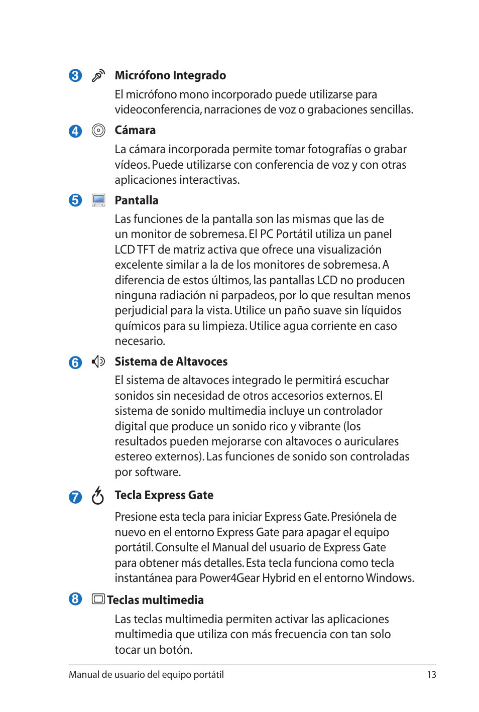 Asus X5MTK User Manual | Page 13 / 114