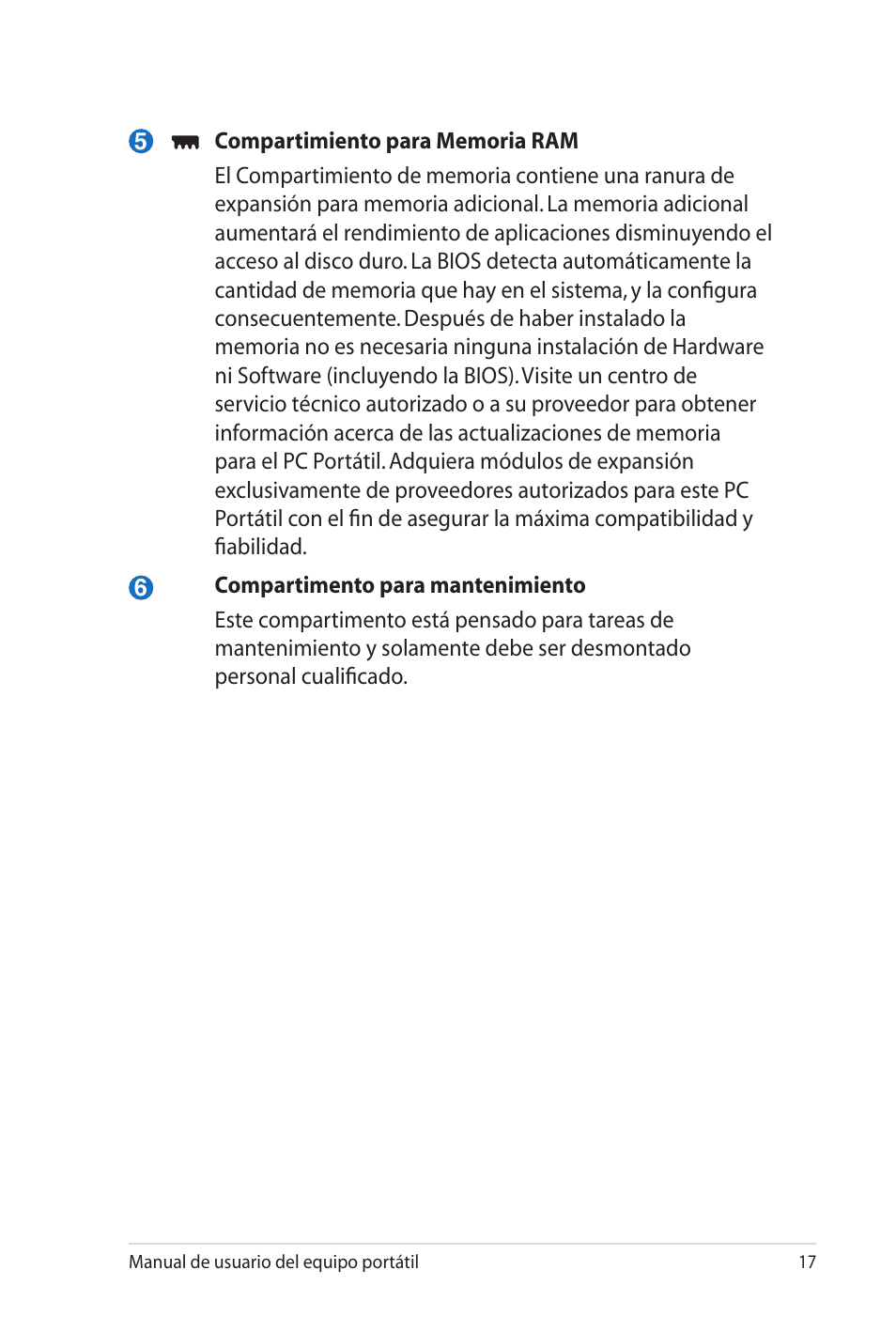 Asus X5MTK User Manual | Page 17 / 114