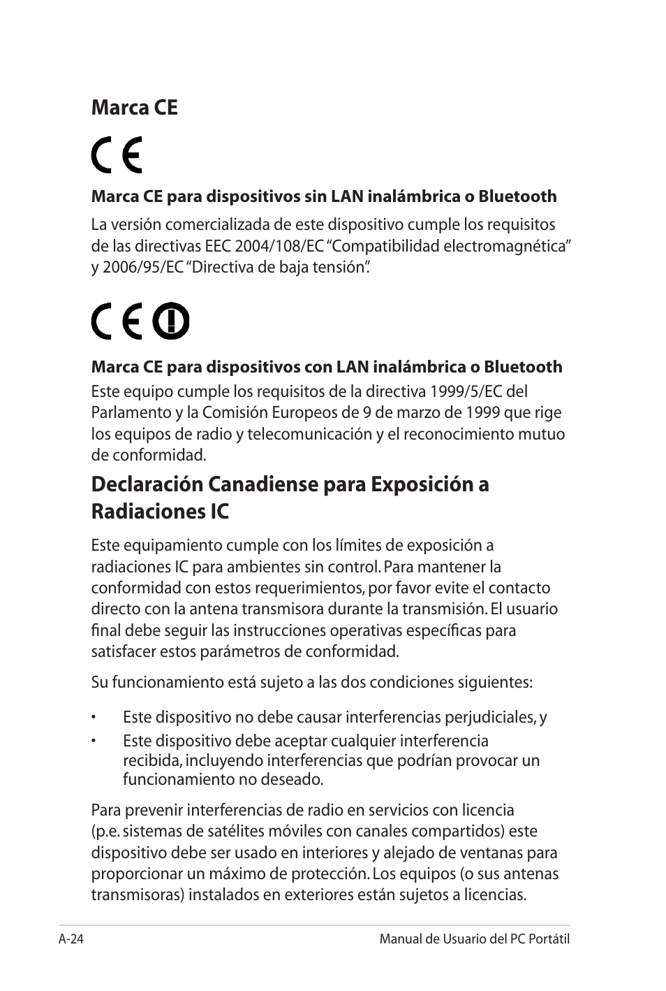 Marca ce | Asus X5MTK User Manual | Page 98 / 114