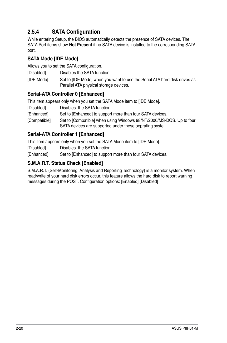 4 sata configuration, Sata configuration -20 | Asus P8H61-M User Manual | Page 62 / 74