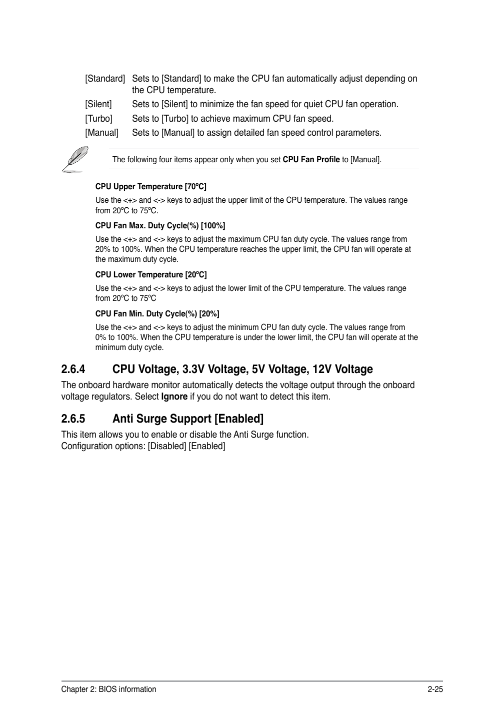 5 anti surge support [enabled, Anti surge support -25 | Asus P8H61-M User Manual | Page 67 / 74