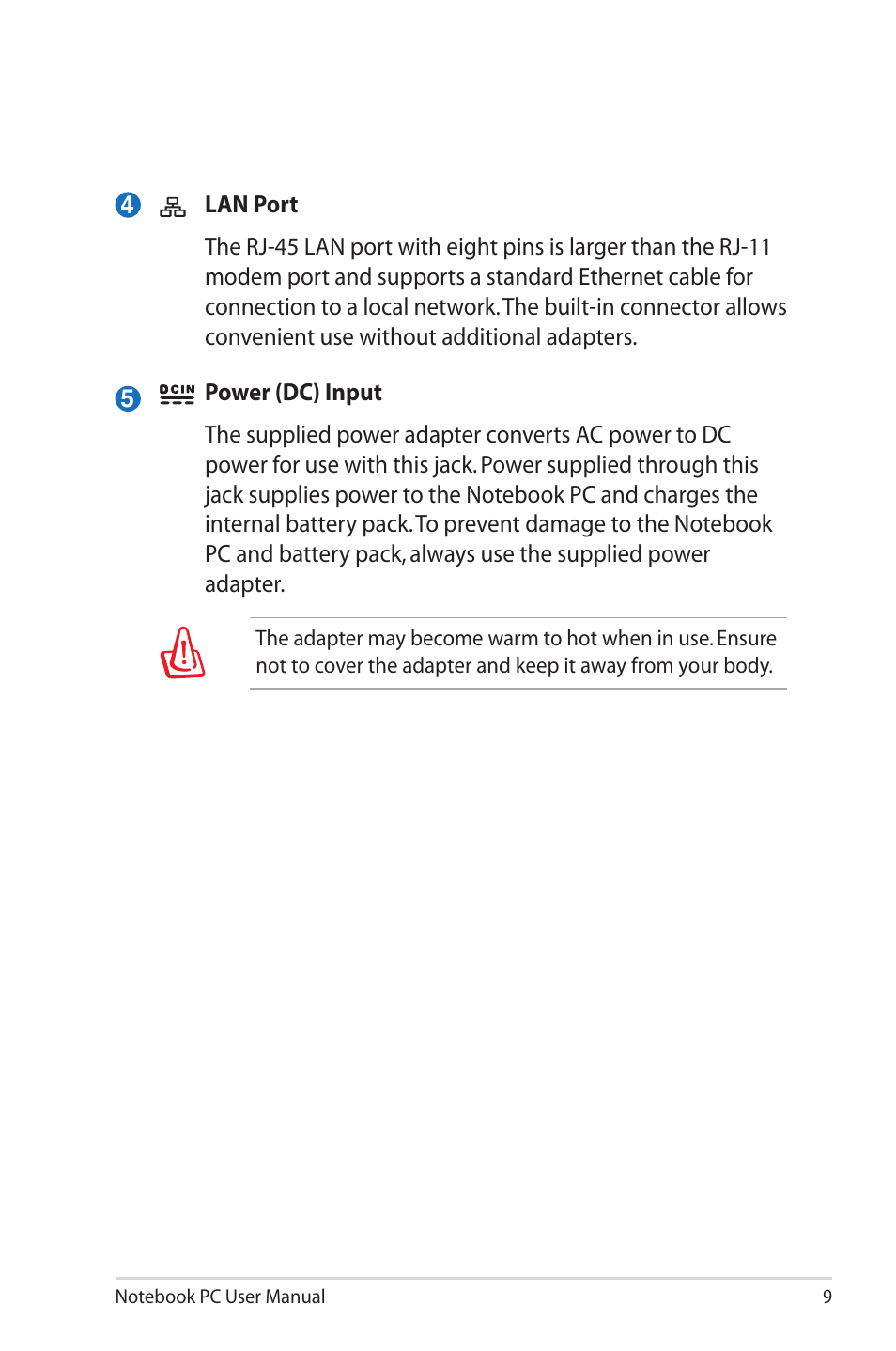 Asus UL20FT User Manual | Page 9 / 28