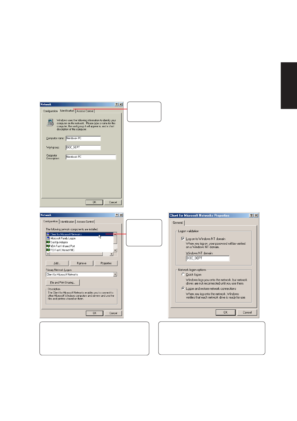 Configuring the network device | Asus L1A User Manual | Page 19 / 98