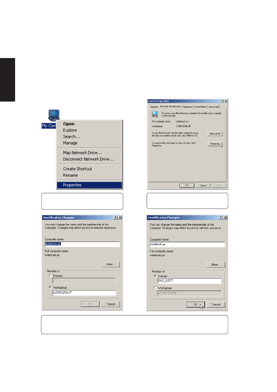 Configuring the network device | Asus L1A User Manual | Page 20 / 98