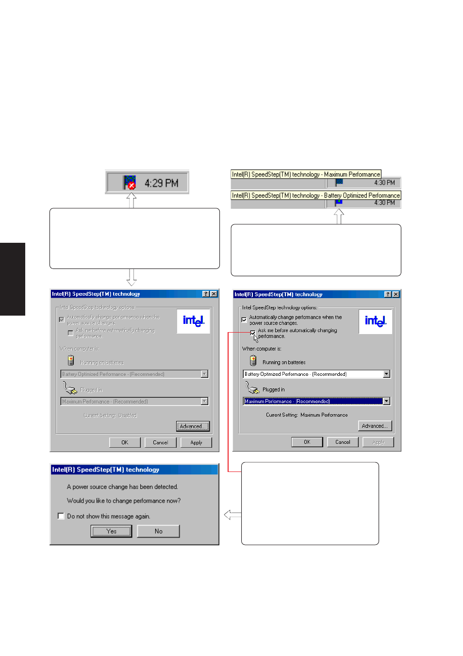 Speedstep properties and settings | Asus L1A User Manual | Page 74 / 98