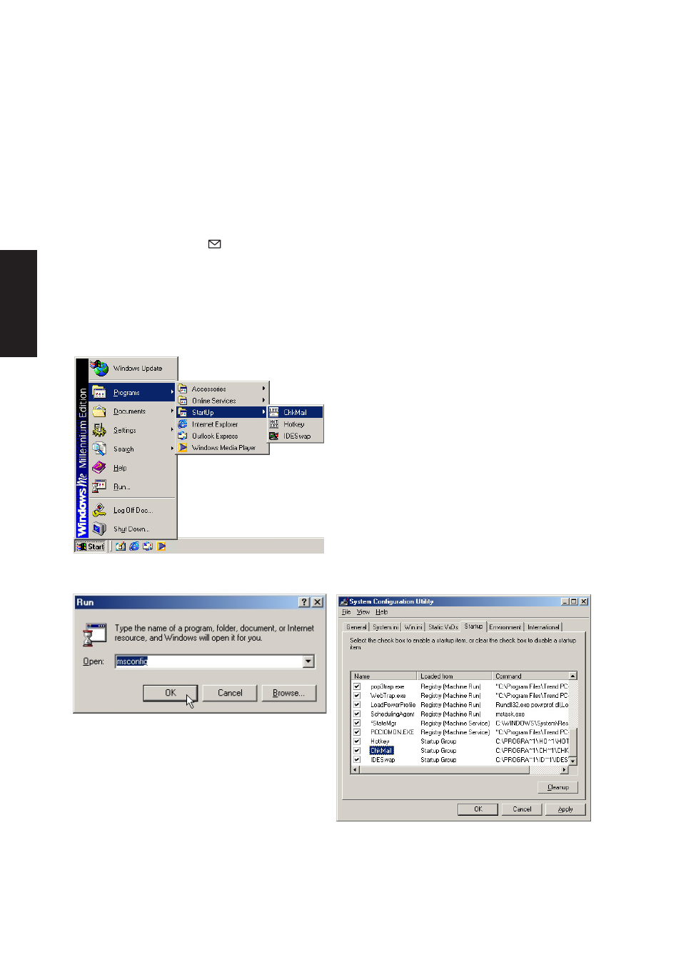 Check mail quick setup | Asus L1A User Manual | Page 92 / 98