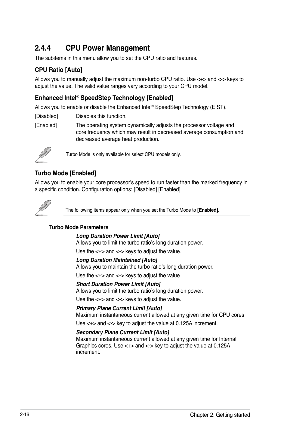 4 cpu power management | Asus P8B75-M LX PLUS User Manual | Page 62 / 82