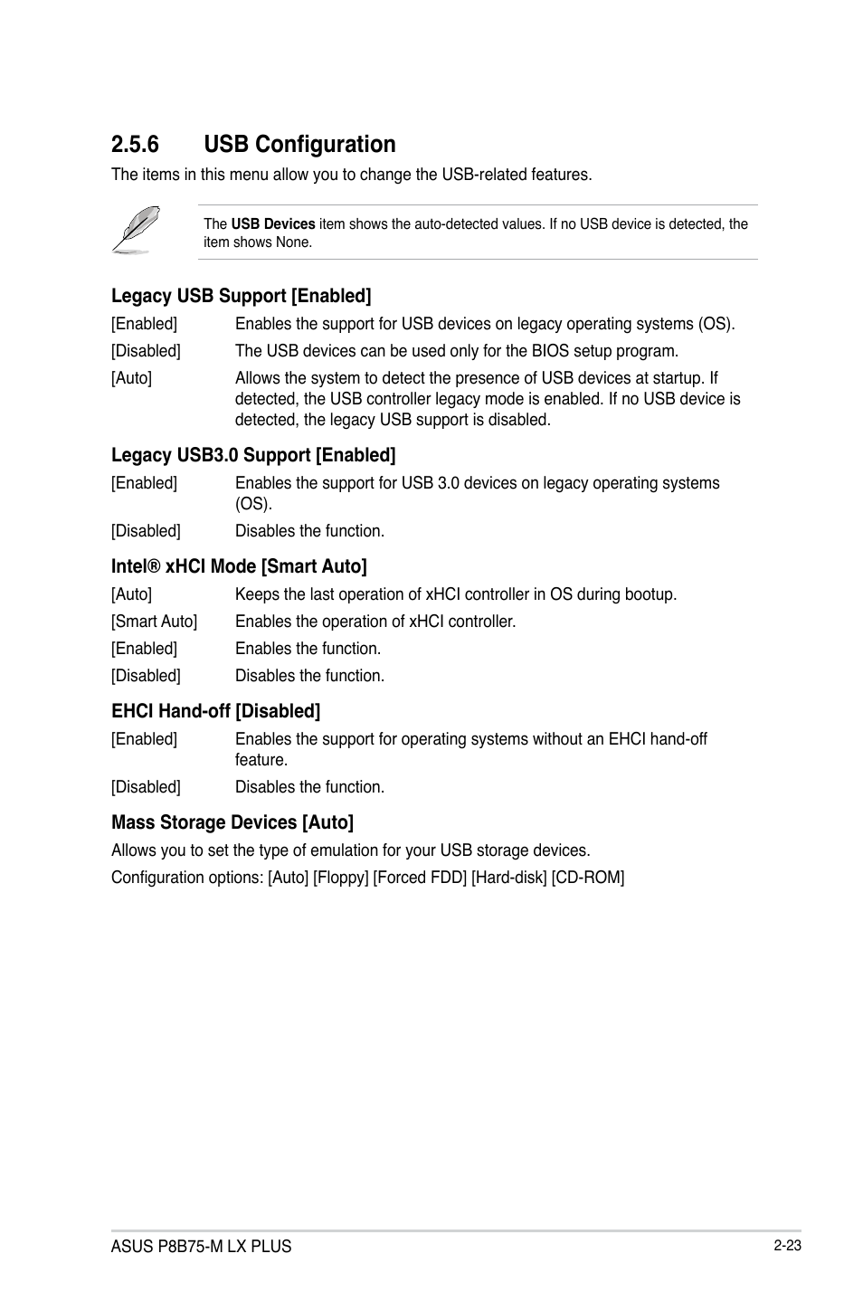 6 usb configuration | Asus P8B75-M LX PLUS User Manual | Page 69 / 82