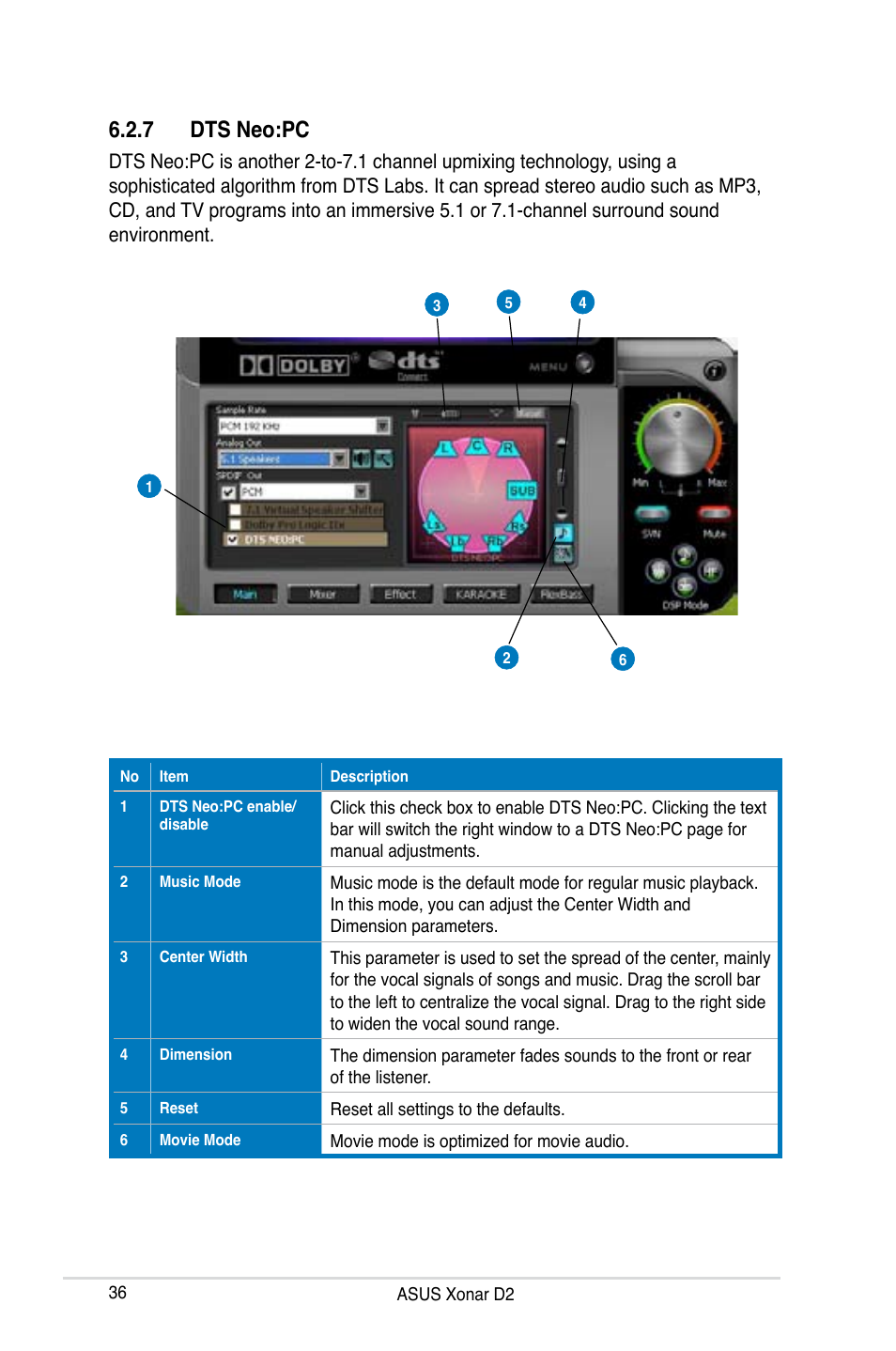 7 dts neo:pc | Asus Xonar D2X User Manual | Page 42 / 84