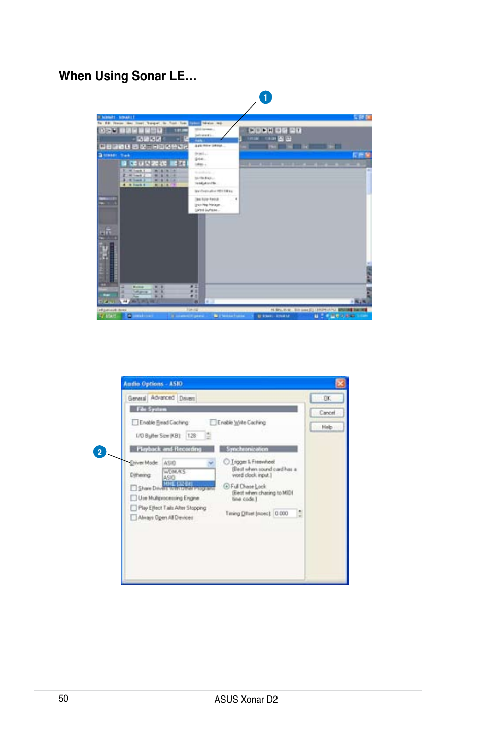 When using sonar le | Asus Xonar D2X User Manual | Page 56 / 84