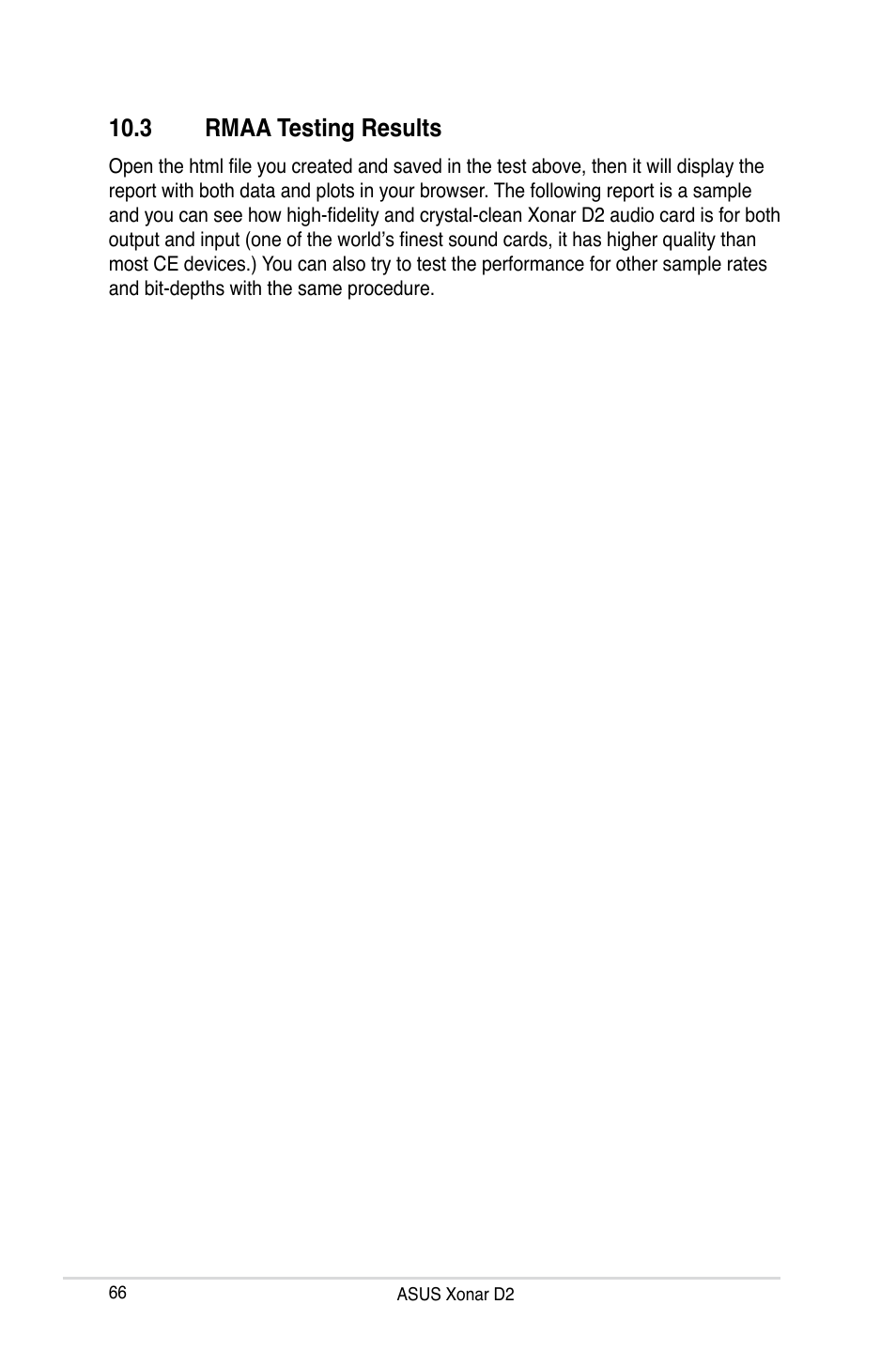 3 rmaa testing results, Rmaa testing results | Asus Xonar D2X User Manual | Page 72 / 84