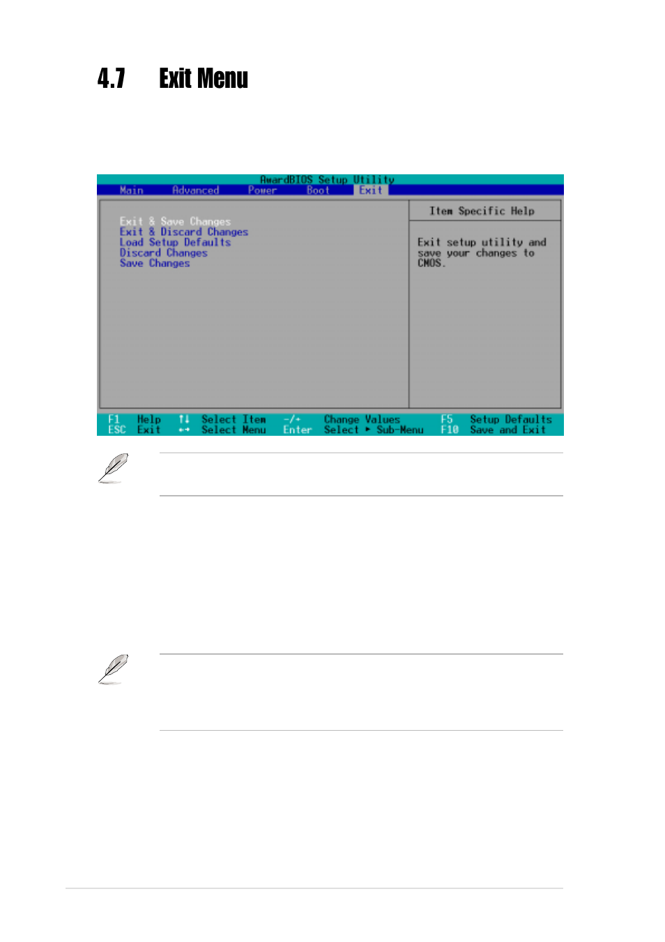 7 exit menu | Asus P4G8X User Manual | Page 100 / 136