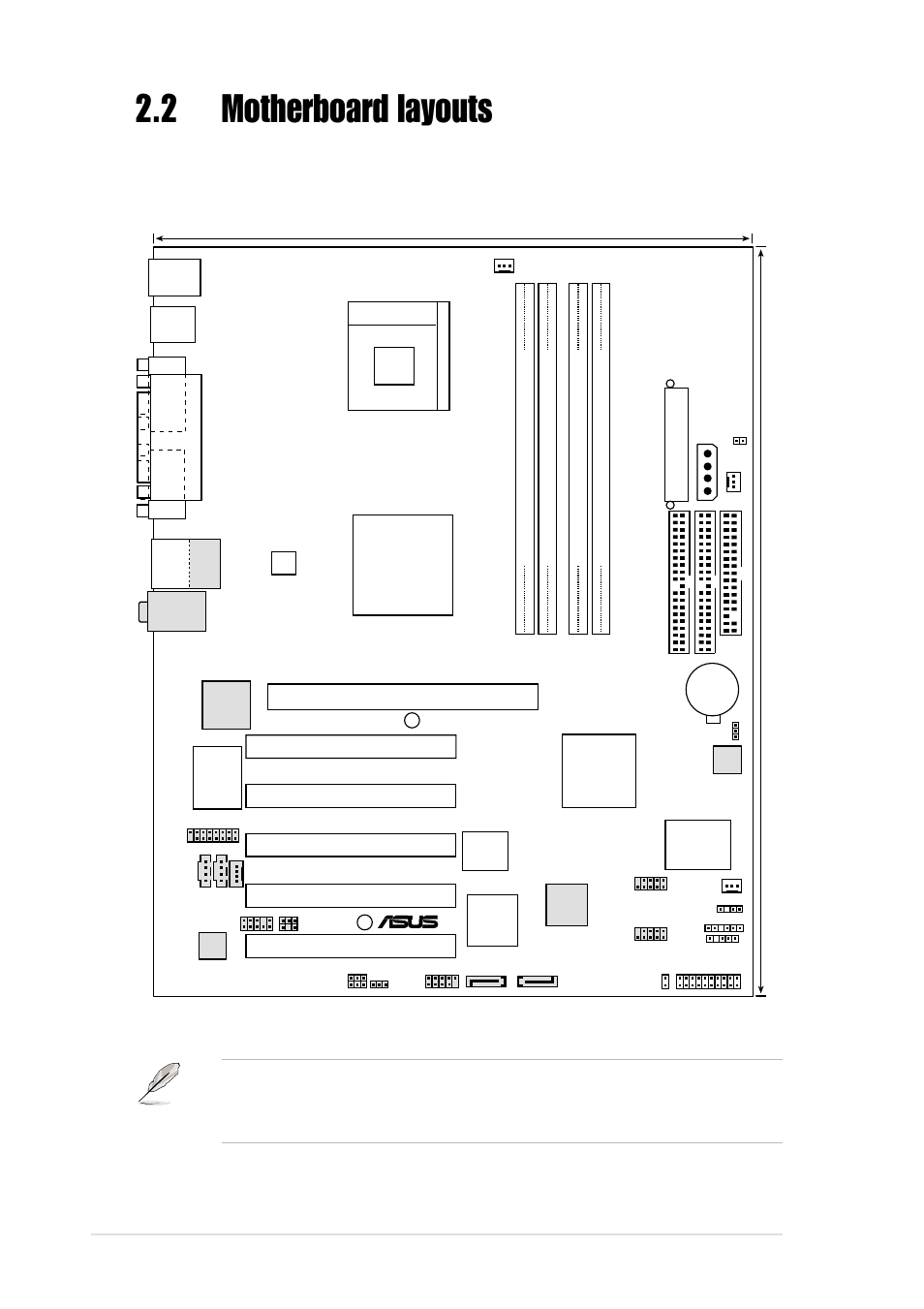 2 motherboard layouts, 1 p4g8x deluxe, 2 chapter 2: hardware information | Intel, Pci1, Super i/o, Pci2 pci3 pci4, P4g8x, Pci5/bluemagic pci slot | Asus P4G8X User Manual | Page 28 / 136