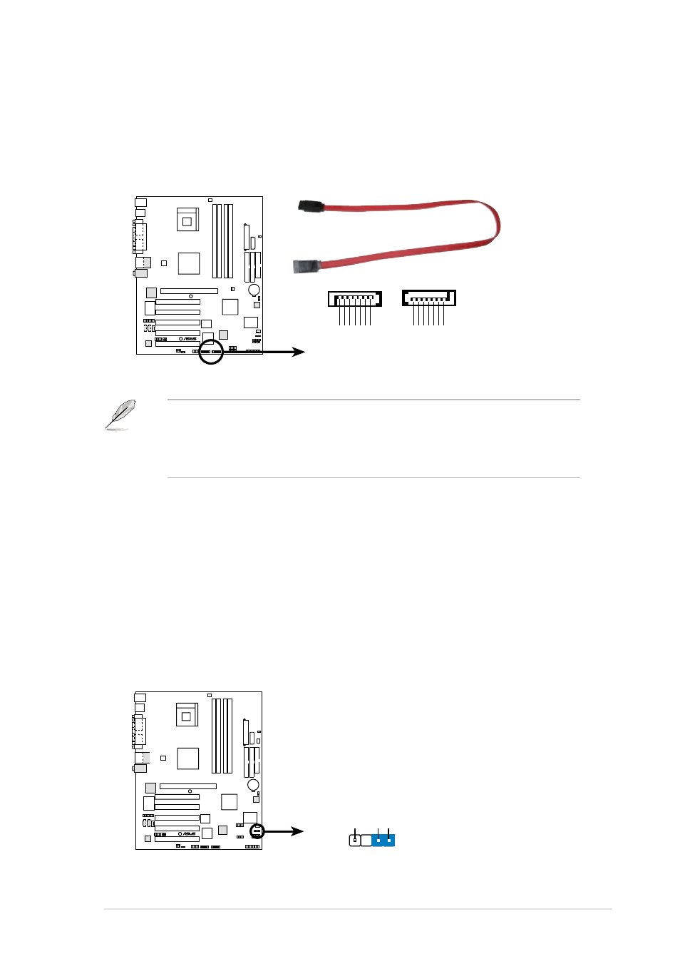 P4g8x sata connectors sata2 sata1, P4g8x chassis alarm lead chassis | Asus P4G8X User Manual | Page 47 / 136