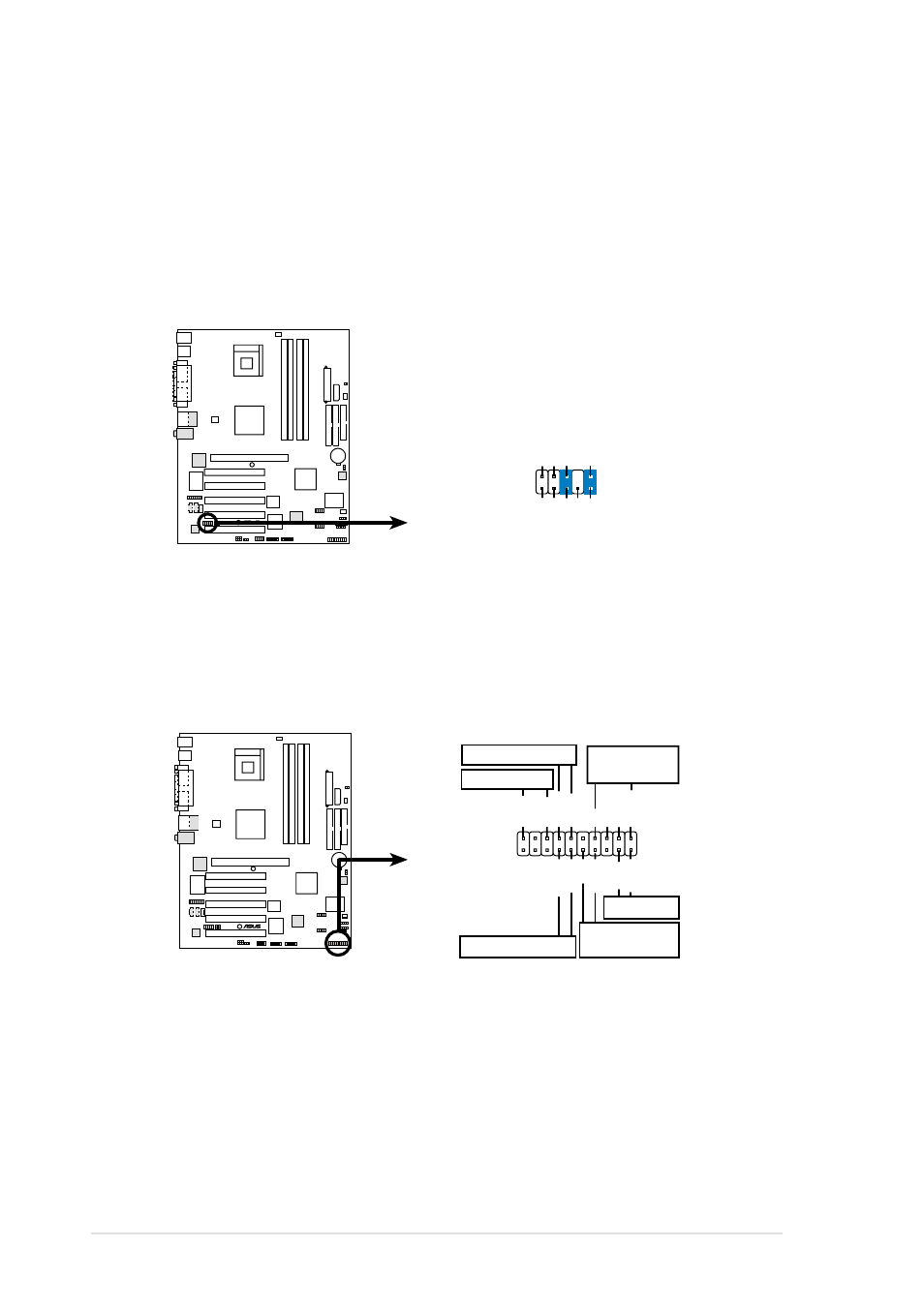 P4g8x front panel audio connector fp_audio, P4g8x system panel connectors | Asus P4G8X User Manual | Page 54 / 136