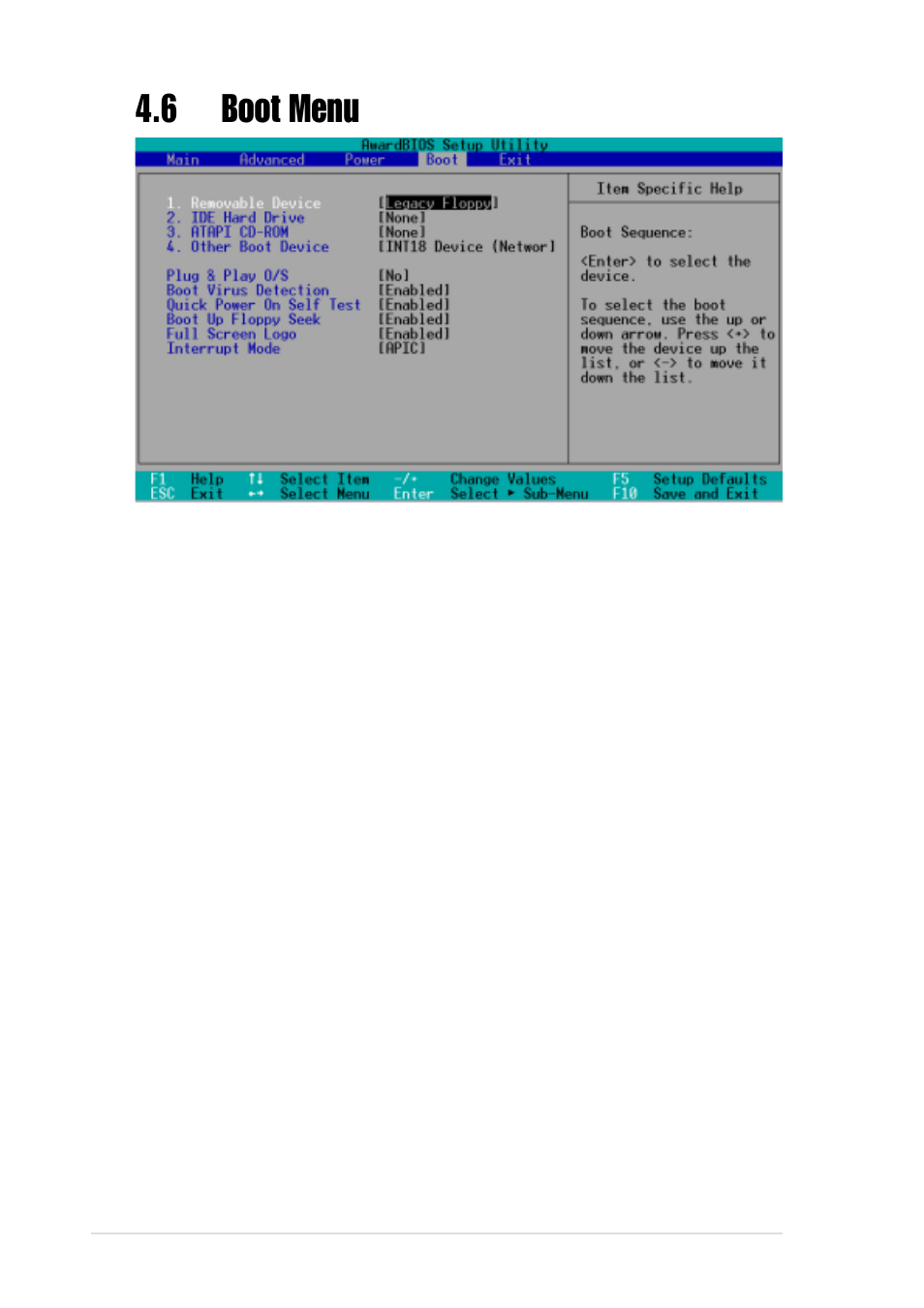 6 boot menu | Asus P4G8X User Manual | Page 98 / 136