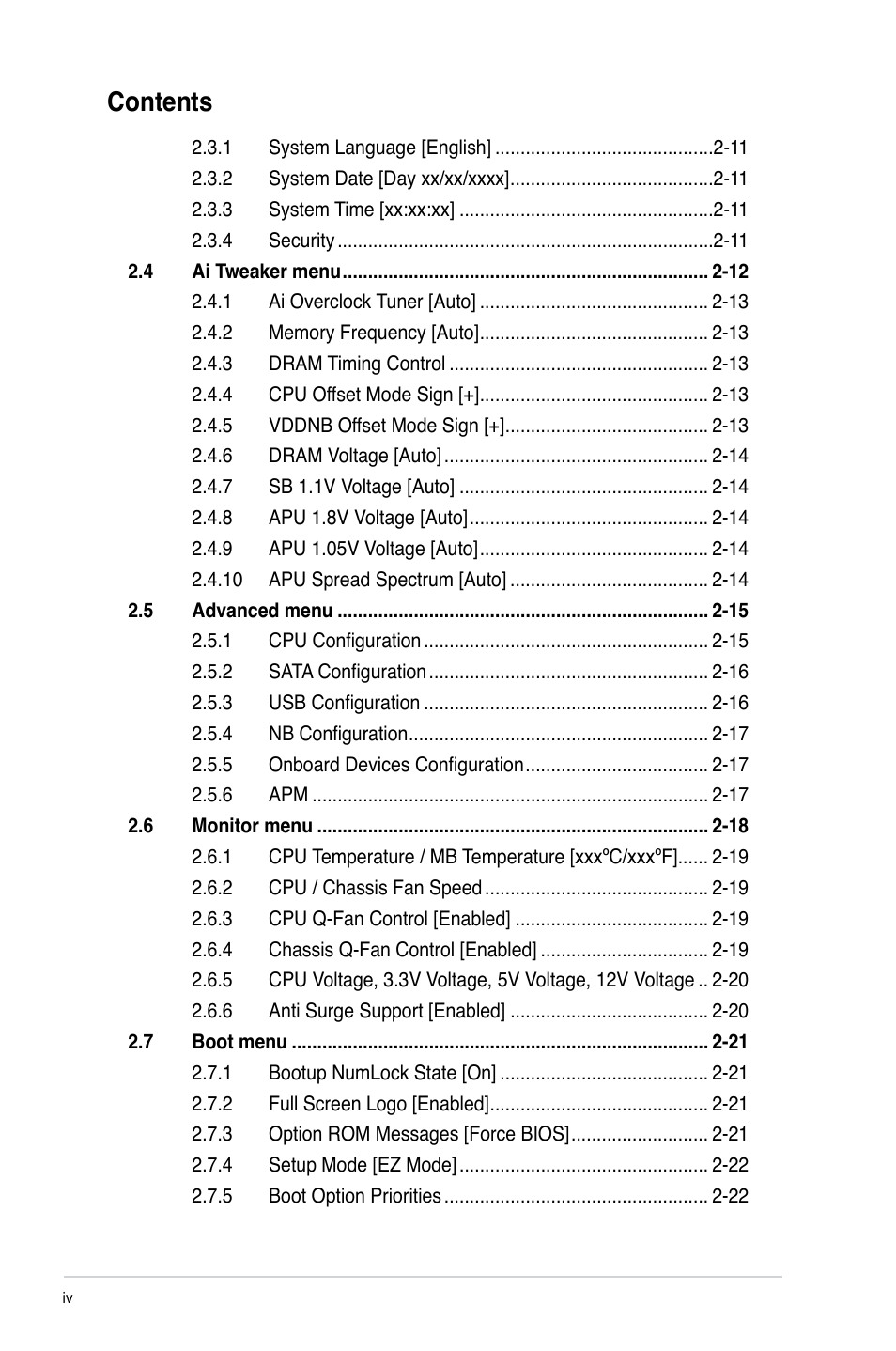 Asus C60M1-I User Manual | Page 4 / 54