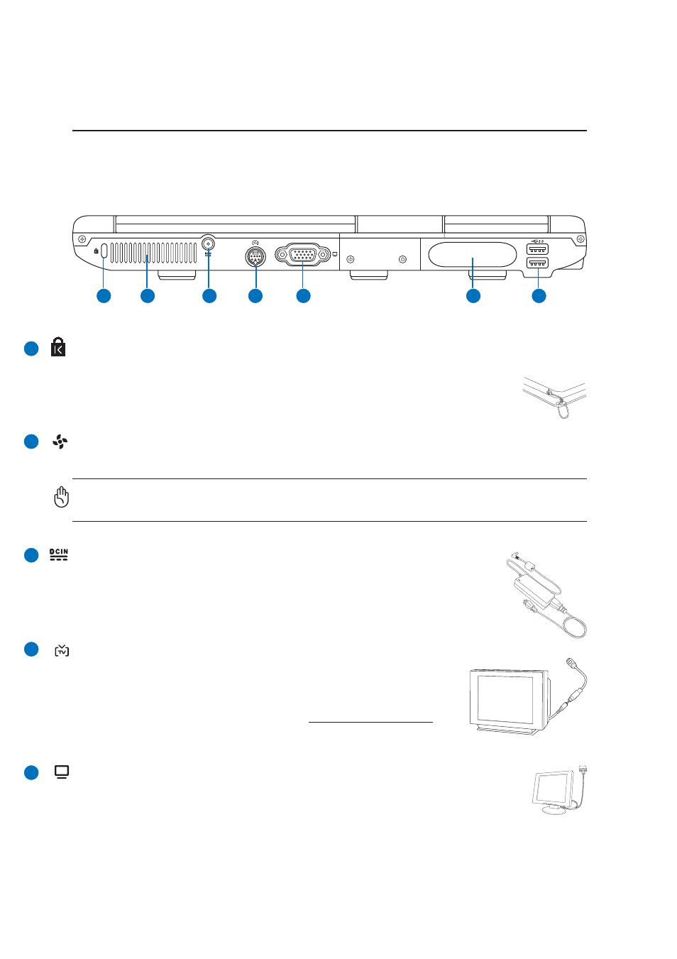 Rear side | Asus A3Vp User Manual | Page 20 / 70