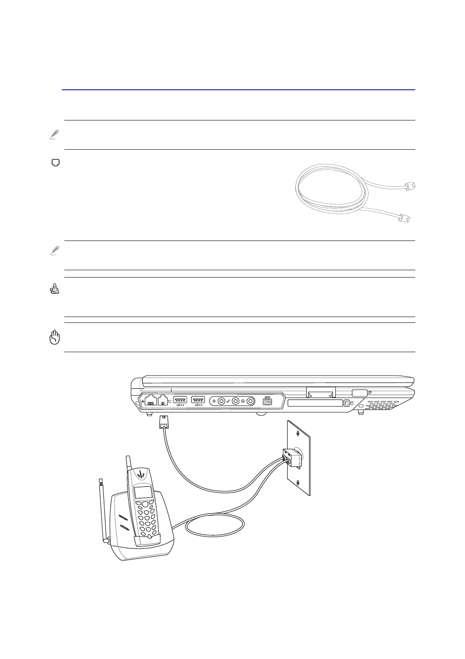 Connections, Modem connection | Asus A3Vp User Manual | Page 45 / 70