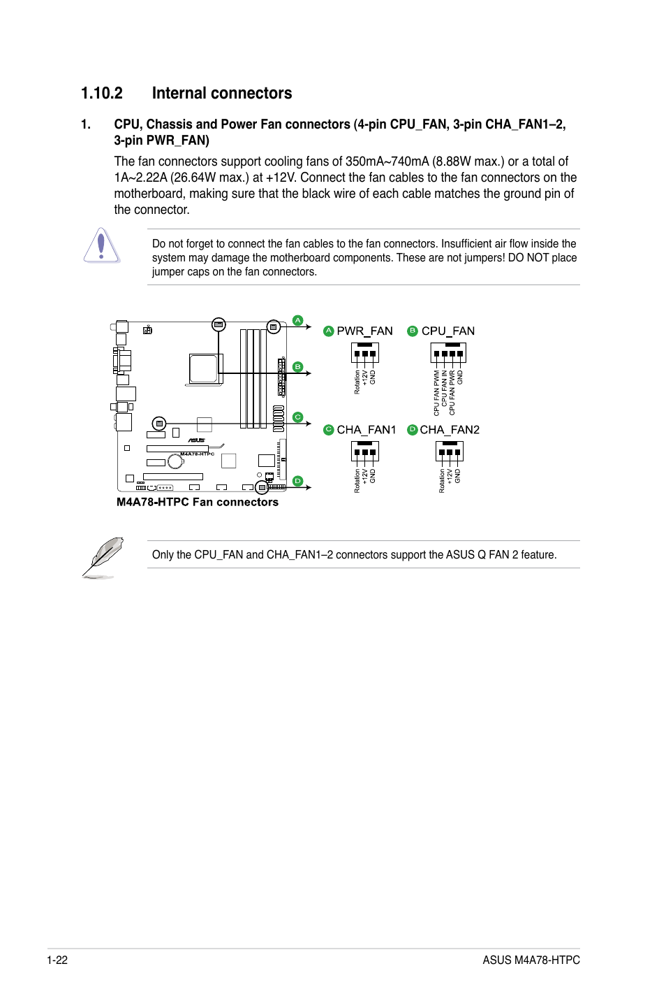 2 internal connectors, 2 internal connectors -22 | Asus M4A78-HTPC/RC User Manual | Page 34 / 68