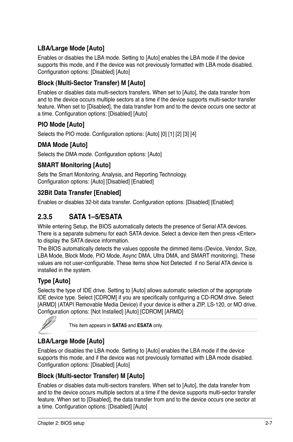 5 sata 1–5/esata, Sata 1–5/esata -7 | Asus M4A78-HTPC/RC User Manual | Page 53 / 68